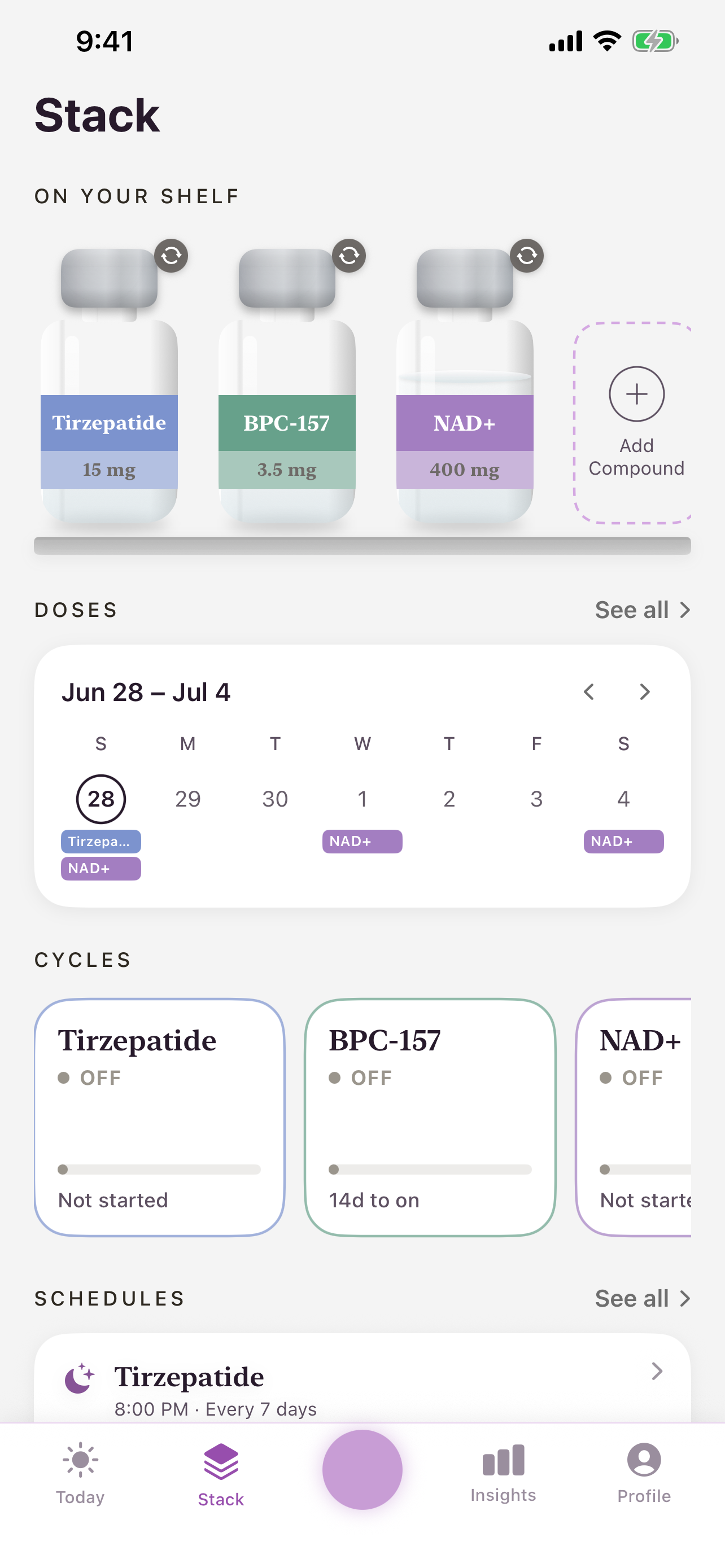 GloStack Stack screen